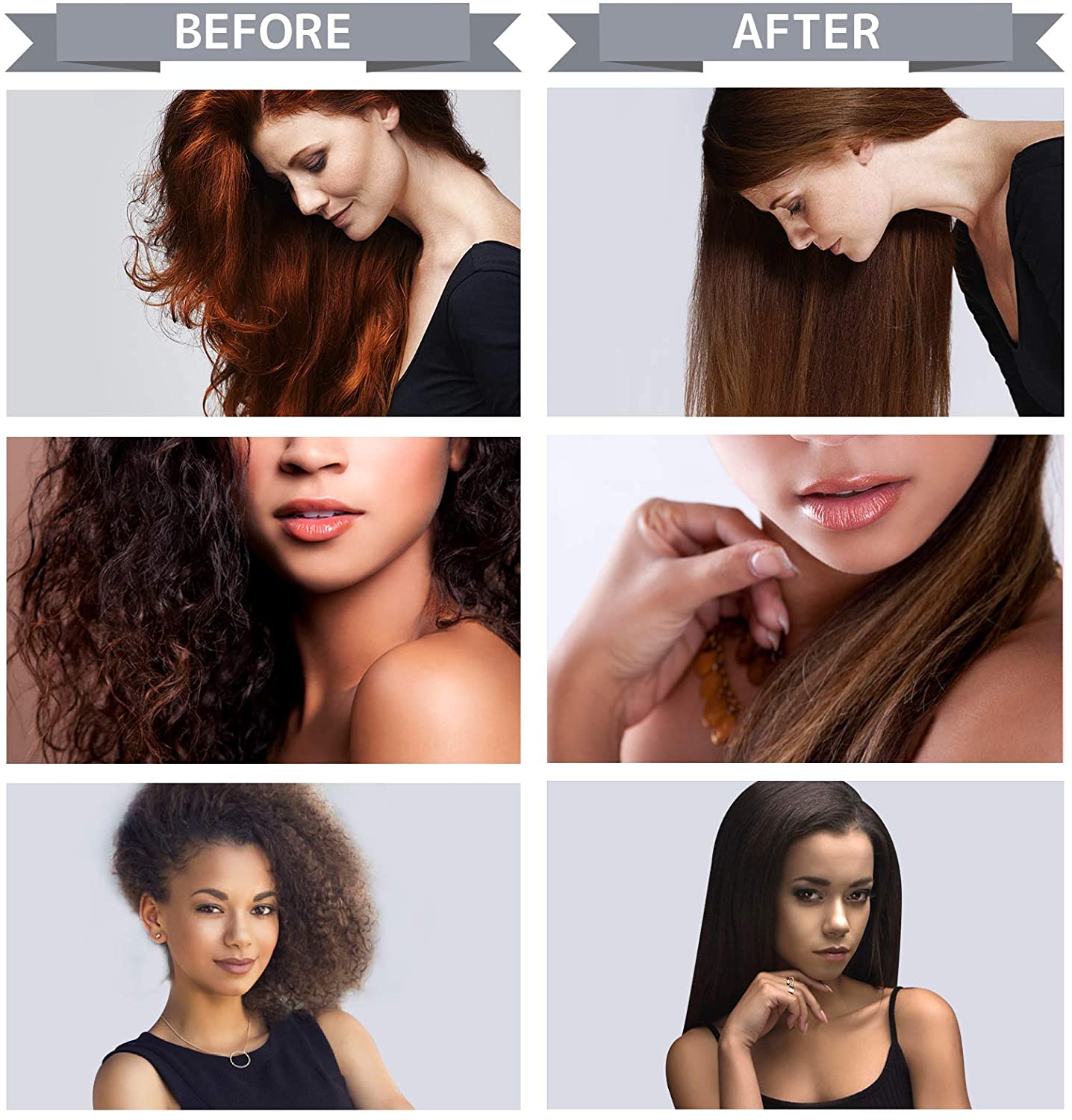 Keahop Enhanced PTC Ceramic Heating Hair Straightening Brush | Anti-Scald Feature | Hair Straightener Brush | Fast Heating & 5 Temperature Settings | Perfect for Professional Salon at Home