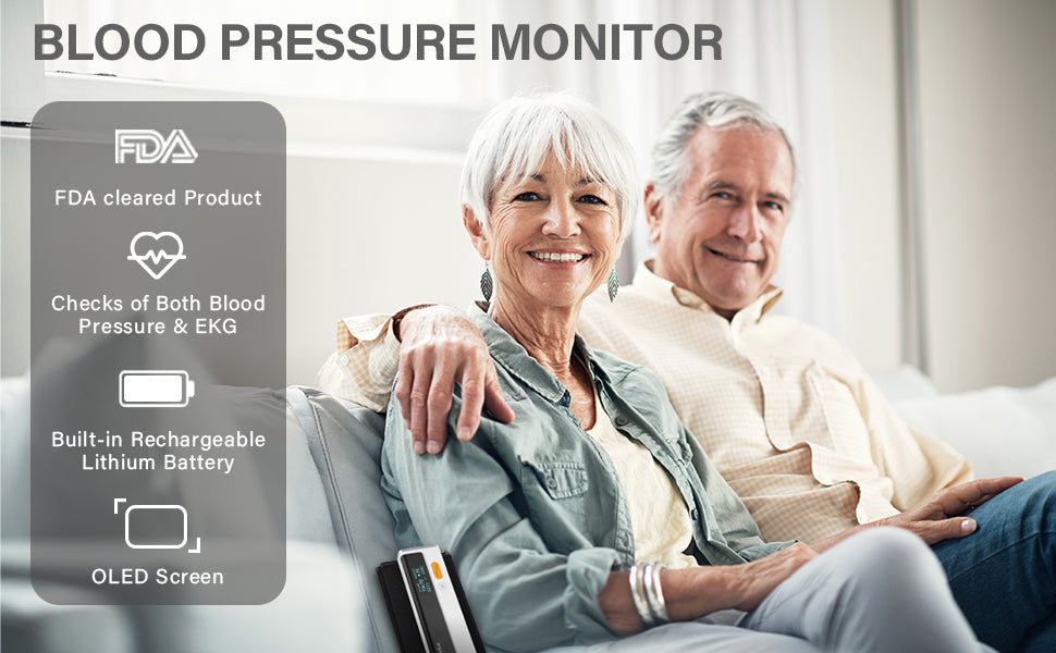 Wellue™Armfit Plus Blood Pressure Monitor + EKG, Upper Arm Cuff BP Machine, Built-in Bluetooth with Free App for iOS & Android