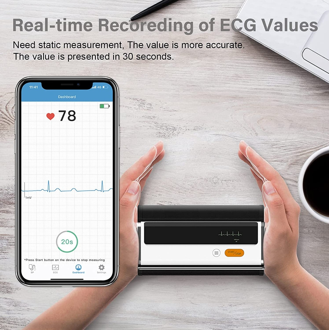 Wellue™Armfit Plus Blood Pressure Monitor + EKG, Upper Arm Cuff BP Machine, Built-in Bluetooth with Free App for iOS & Android